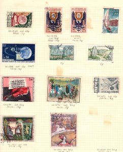 12 France Republique Francaise used stamps collection 1960s hinged