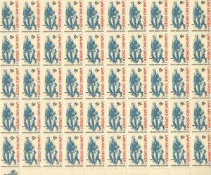 US #1343   Law and Order   Full sheet of 50  MNH