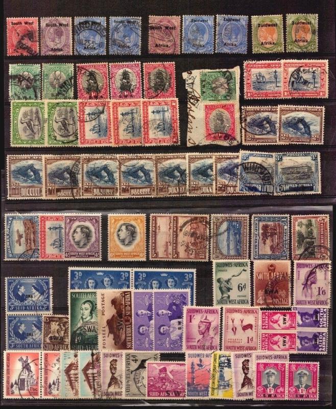 SWA SOUTH WEST AFRICA NAMIBIA EARLY USED STAMPS POSTMARKS CANCEL German Paquebot