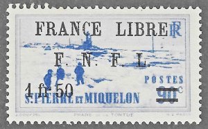 St. Pierre & Miquelon (1942) - Scott # 252,   MH