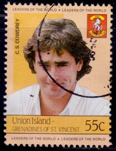 St. Vincent & Grenadines, Union Island,1984, Cowdrey -Cricket Player 55c, used*