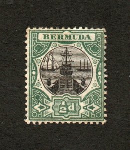 Bermuda - SG# 35 MLH - wmk multi crown CA         /          Lot 1122314