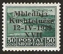 Albania, under Italian dominion,  305, Mint, Hing remnant, 1939,  (a57)