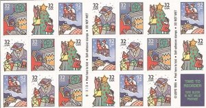 US Stamp 1996 32c Christmas - Booklet Pane of 20 Stamps - Scott #3116a