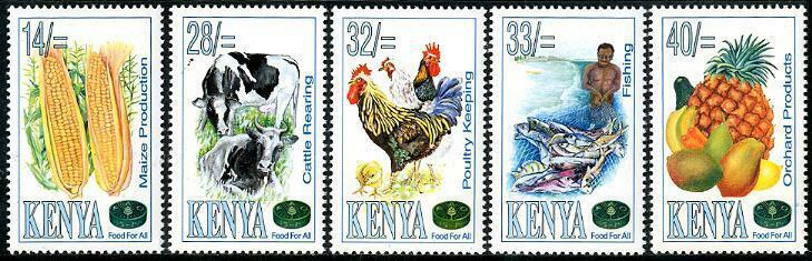 HERRICKSTAMP KENYA Sc.# 660-64 50th Anniv. F.A.O.