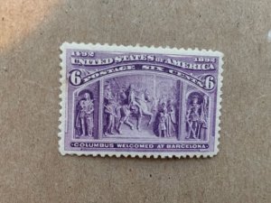 Scott #235 Columbus 6 Cents Stamp