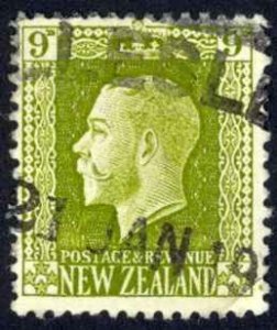 New Zealand Sc# 158 Used (a) 1915-1922 9p olive green King George V