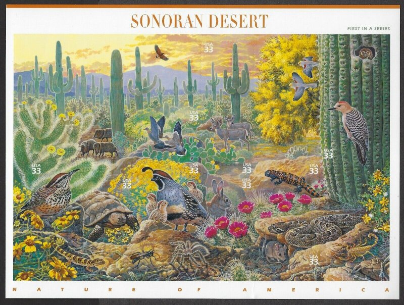 U.S.#3293 SONORAN DESERT MINT, VF, NH   FULL SHEET @ FACE VALUE!