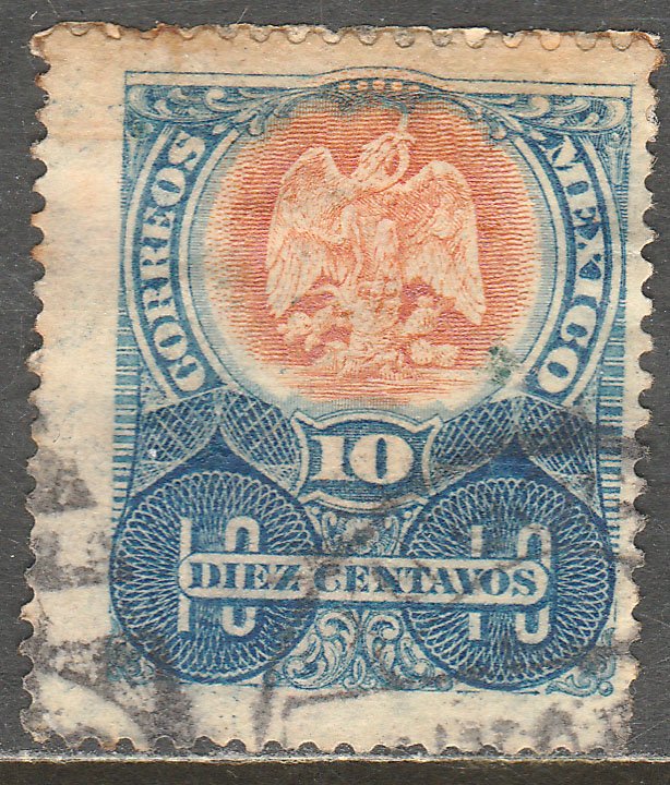 MEXICO 308, 10c MEXICO COAT OF ARMS. USED. VF. (397)