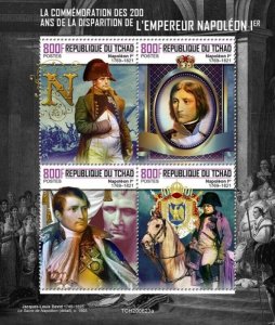 Chad - 2020 Emperor Napoleon I Anniversary - 4 Stamp Sheet - TCH200623a