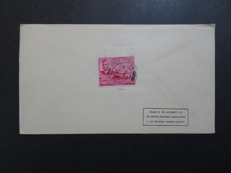 Mauritius 1953 QEII Coronation Cover to USA / Light Edge Creasing - Z8388