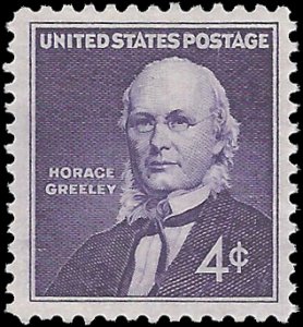 #1177 4c Horace Greeley 1961 Mint NH