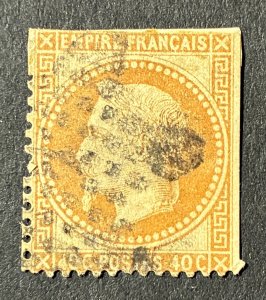 France 1868 #35a, Napoleon III, Used, CV $8(note).