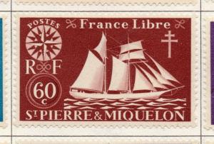 St Pierre and Miquelon 1942-50 Early Issue Fine Mint Hinged 60c. 194857