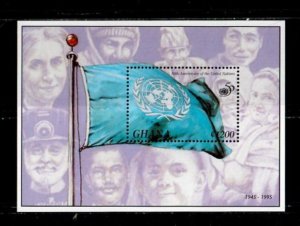 Ghana 1995 - United Nations Flag - Souvenir Stamp Sheet - Scott #1805 - MNH