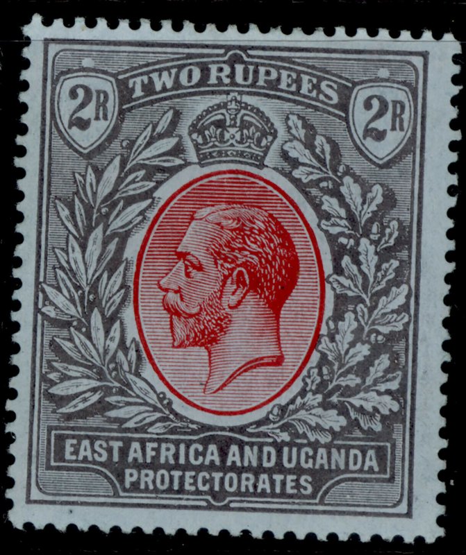 EAST AFRICA and UGANDA GV SG54, 2r red and black/blue, M MINT. Cat £24.