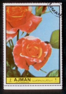 Ajman 1972 Single Rose CTO