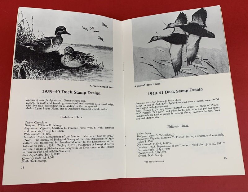 Duck Stamp Data, U.S. Department of the Interior Fish and Wildlife Service, book 
