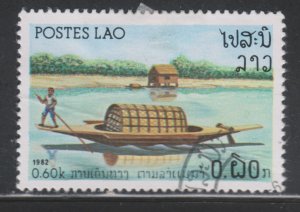 Laos 394 River Vessels 1982