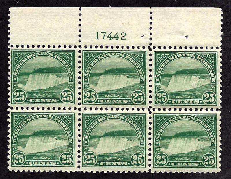 568 Mint,OG,NH... Plate Block of 6... SCV $425.00