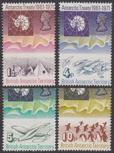 British Antarctic Territories 39-42 MH CV $53.50