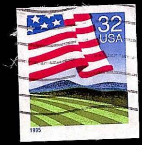 # 2919 USED FLAG OVER FIELD