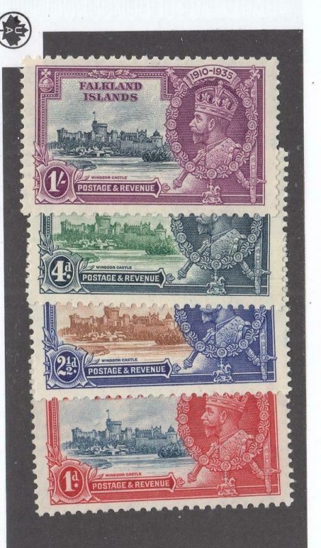 FALKLAND ISLANDS # 77-80 VF-MNH KGV  1935 SILVER JUBILEES CAT VALUE $75 (FK1)