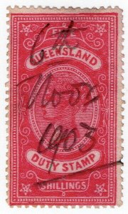 (I.B) Australia - Queensland Revenue : Stamp Duty 5/-