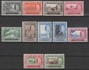 MALAYA/KELANTAN 1957 SG 83/94 MNH Cat £75