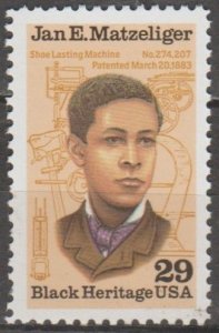 2567, (Black Heritage) Single. Jan E. Matzeliger MNH, .29cent