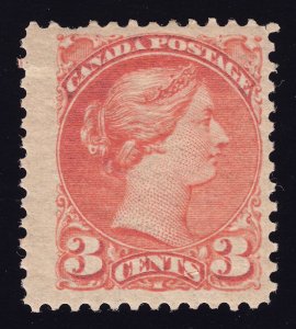 Canada Scott 41 Mint NH OG  gum skip 3c 1888-97 brt verm Lot AB7008 bhmstamps