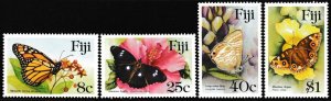 EDSROOM-17039 Fiji 523-526 MNH 1985 Butterflies CV$15