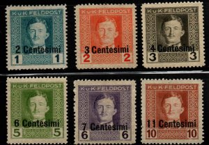 Italy Austrian Occupation Scott N1-N6  good start first 6 out of 19 MH*