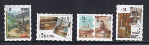 Nepal  #616-619  MNH 1997 traditional technology