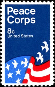 1972 8c Peace Corps Poster Scott 1447 Mint F/VF NH