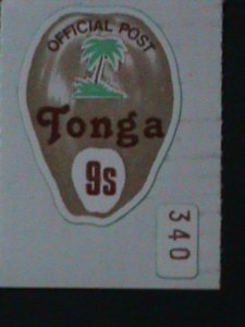 ​TONGA-1972-SC#305-LOVELY BEAUTIFUL COCONUT SHAPE CUT STAMP-MINT VFKEY STAMP