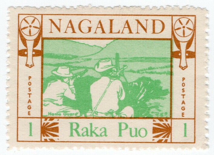 (I.B) India Cinderella : Nagaland Air Service 1Rp (Home Guard)