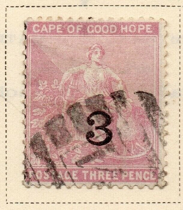 Cape of Good Hope 1880 Early Issue Fine Used 3d. Surcharged 326703 