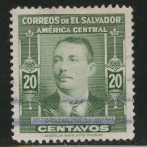 El Salvador Scott 602 Used from 1947 set