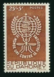 Dahomey B15 two stamps,MNH.Michel 192. WHO drive to eradicate Malaria,1962.