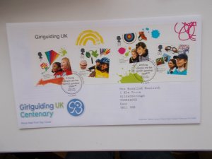 2010 Girlguiding Miniature Sheet on First Day Cover with Guide, Blackburn S/H/S