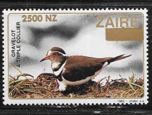 Zaire #1438  2500 z on 1.50z Bird (MNH) CV$1.75