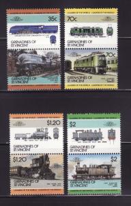 St Vincent Grenadines 309, 323, 333, 339 MNH Trains