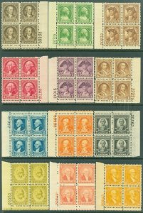 EDW1949SELL : USA 1932 Scott #704-15 P/B of 4. F-VF, Mint NH. Nice set. Cat $391