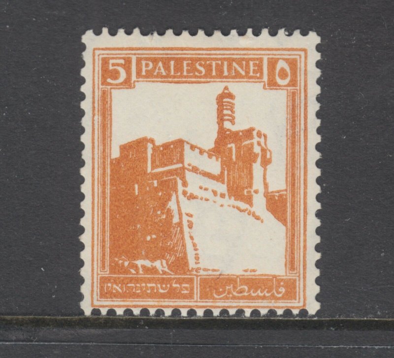 Palestine Sc 67c MNH. 1936 5p brown orange Citadel, perf 14½ x 14 coil, F-VF