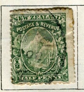 NEW ZEALAND; 1900 early classic pictorial issue used 1/2d. value