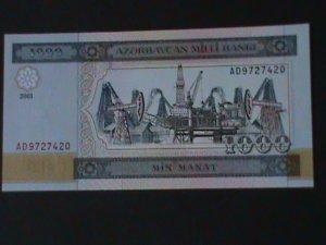 ​AZERBAIJAN- MILLI BANKI-2001-UN-CIRCULATED-$1000 MANATS-VF- HARD TO FIND