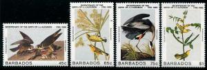 HERRICKSTAMP BARBADOS Sc.# 665-68 Audubon Stamps Mint NH