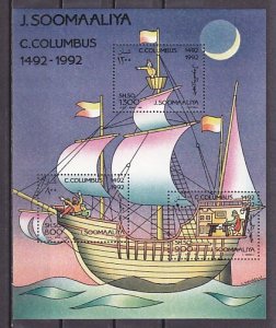 Somalia, Mi cat. 455, BL27 A. Christopher Columbus s/sheet. ^