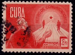Cuba, 1943, Retirement Security, 3c, Scott# 382, used